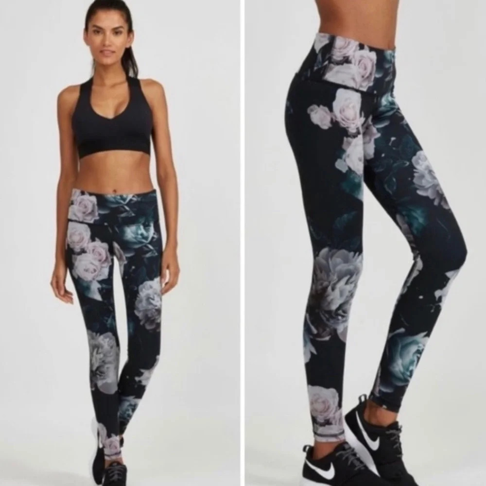 Noli‎ Active Allure Floral Cropped Leggings